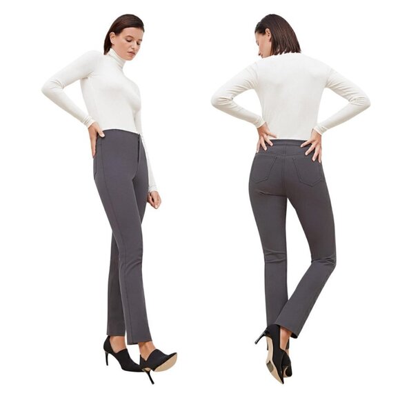 M.M. LAFLEUR The Hockley Jean, Cool Charcoal (Grey) 6 - Straight Leg, High Rise